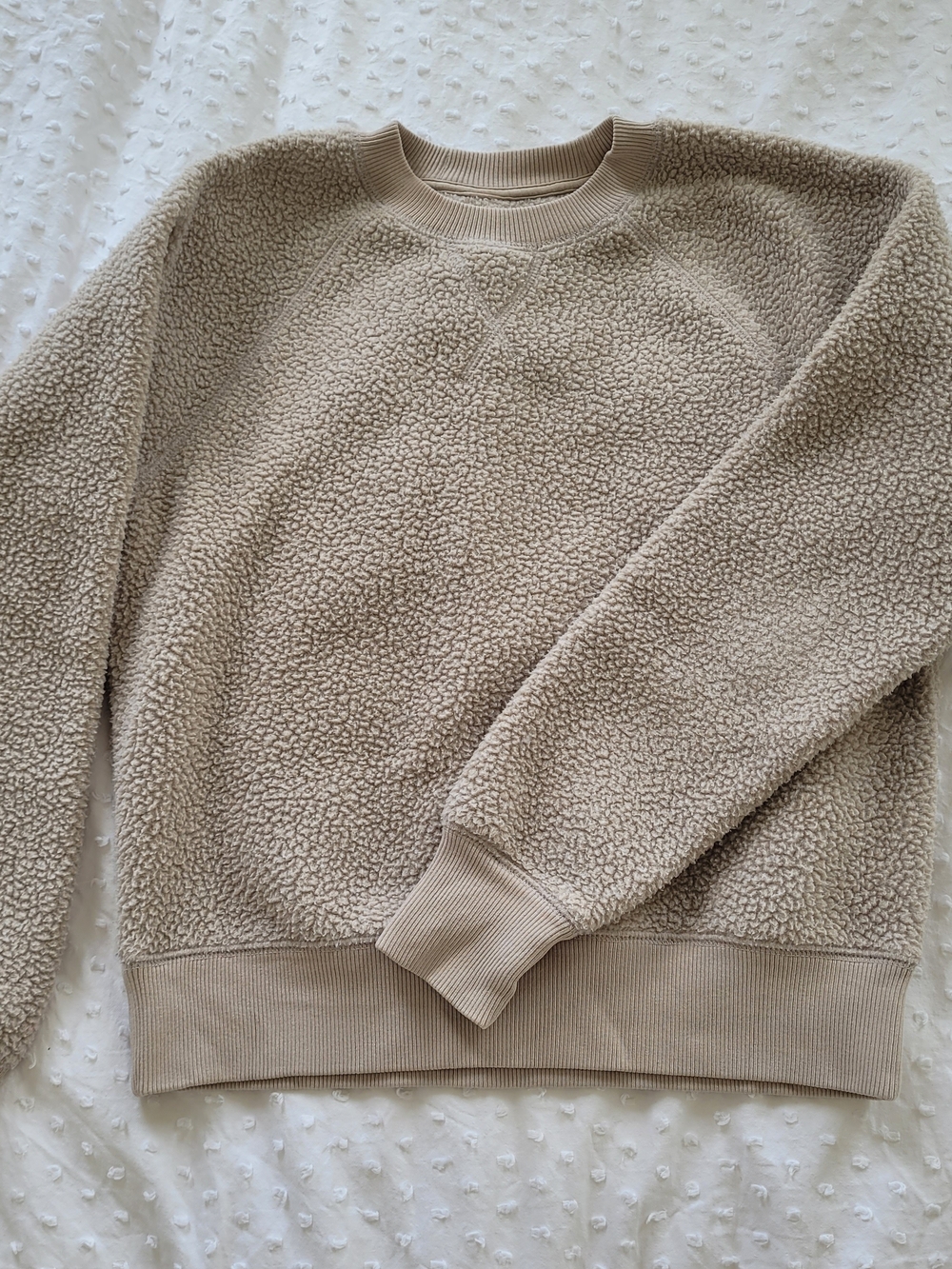 Everlane Women's Sherpa Crewneck Sweatshirt - Beige